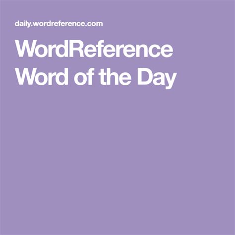 WordReference Word of the Day.
